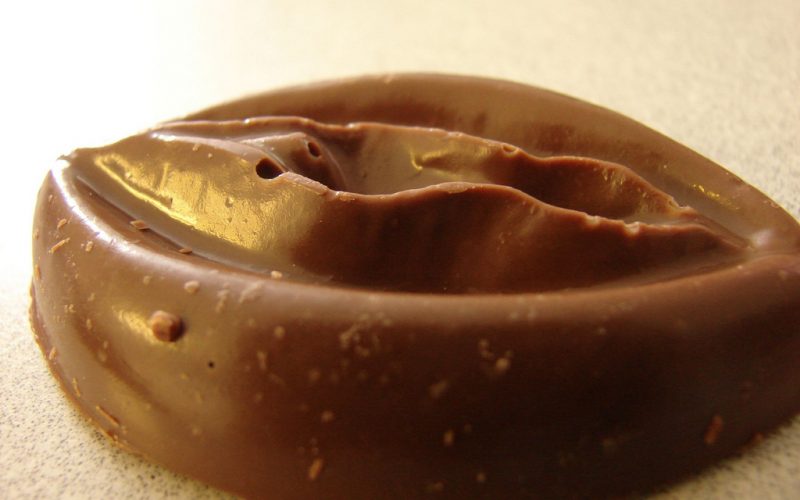 Vagina em formato de chocolate