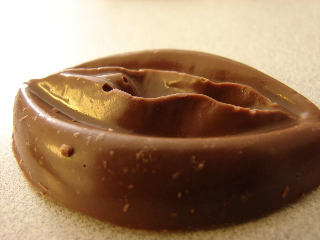 Vagina em formato de chocolate